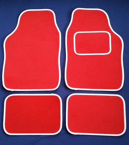 Red car mats - trim, for