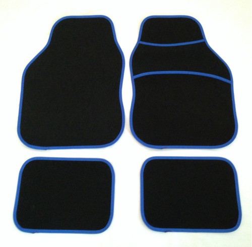 Black blue car mats for - &,